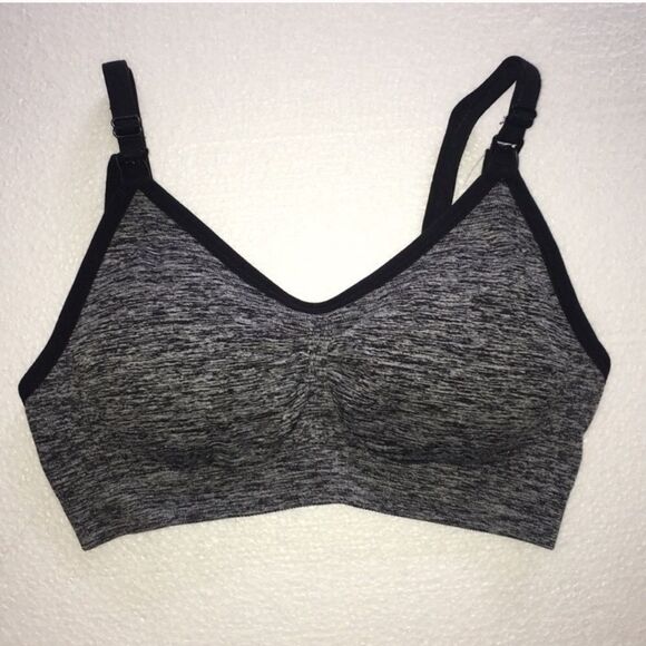 Maternity Nursing‎ Bra Seamless Gray Size Small Removable pads - Picture 2 of 5